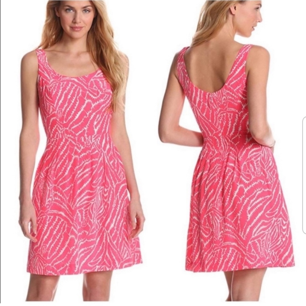 Lilly Pulitzer Pink and White Midi Dress